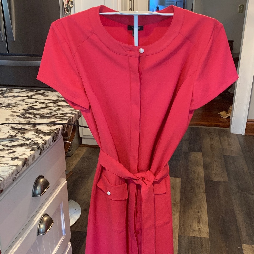 Talbots belted pearl button dress. Worn once
